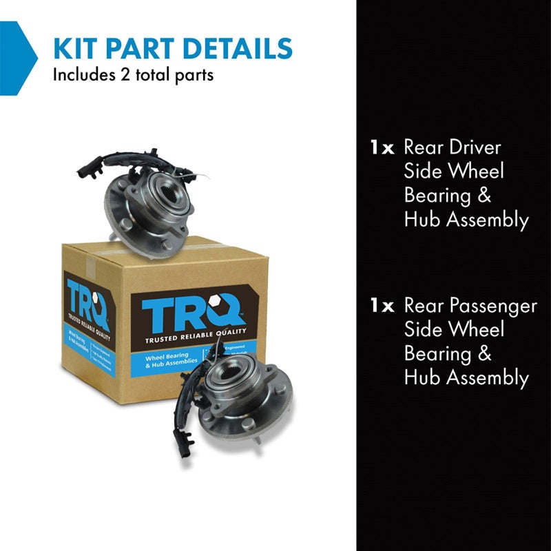 TRQ Rear Left and Right Wheel Bearing and Hub Assembly Set 2 Piece Compatible with 2009-2020 Dodge Journey - Image 2